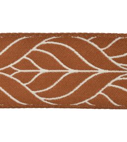 Brasilia Jacquard Braid 80mm Trimming by Houles Terracotta