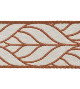 Brasilia Jacquard Braid 80mm Trimming by Houles Terracotta