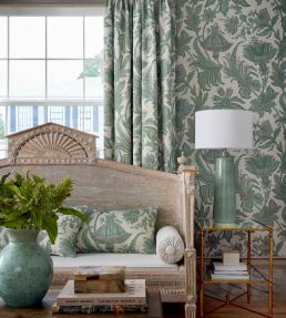 Breckenridge Wallpaper by Thibaut Spa Blue