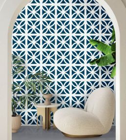 Breeze Wallpaper by Mini Moderns Washed Denim
