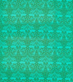 Brer Rabbit Fabric by Morris & Co Olive/Turquoise