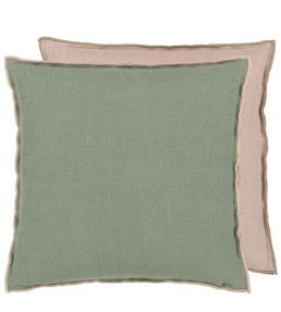 Brera Lino Cushion 43 x 43cm by Designers Guild Thyme & Pebble