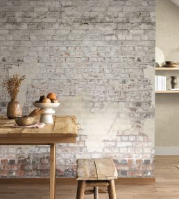 Brickwall Mural by Caselio Taupe