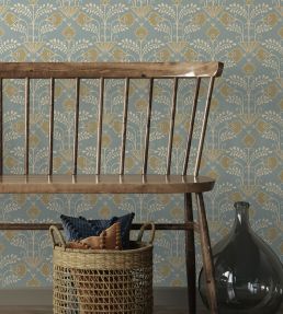 Brimble Wallpaper by Josephine Munsey Blue