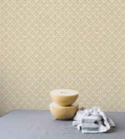 Brindle Dot Wallpaper by Josephine Munsey Green and Blue