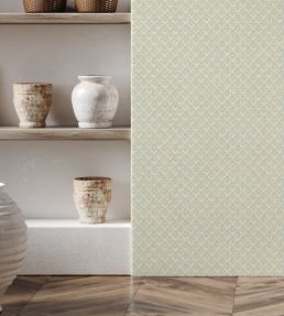Brindle Dot Wallpaper by Josephine Munsey Light Blue