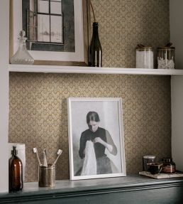 Brindle Dot Wallpaper by Josephine Munsey Yellow