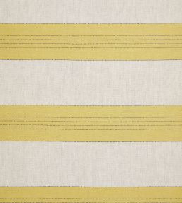 Broad Stripe Linen Fabric by Volga Linen Chinese Yellow/Natural