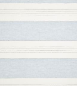 Broad Stripe Linen Fabric by Volga Linen Parma Grey/White