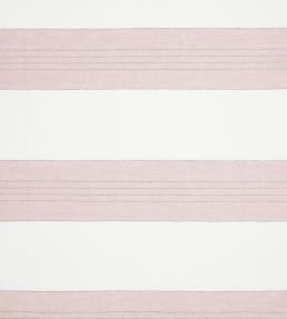 Broad Stripe Linen Fabric by Volga Linen Tea Rose/White