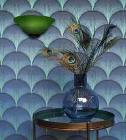 Broadway Wallpaper by Casadeco Bleu Indigo
