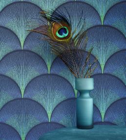 Broadway Wallpaper by Casadeco Bleu Indigo