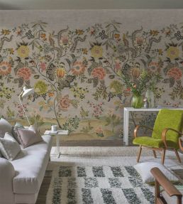 Brocart Decoratif Grasscloth Mural by Designers Guild Sepia