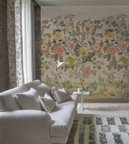 Brocart Decoratif Grasscloth Mural by Designers Guild Sepia