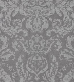 Brocatello Wallpaper by Zoffany Logwood Grey
