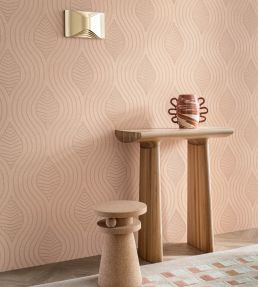 Brodelia Wallpaper by Casamance Nude