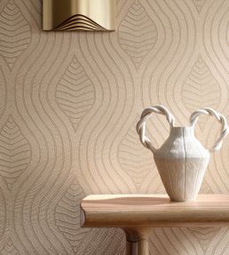 Brodelia Wallpaper by Casamance Praline