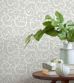 Brodsworth Wallpaper by 1838 Wallcoverings Grey