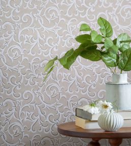 Brodsworth Wallpaper by 1838 Wallcoverings Natural