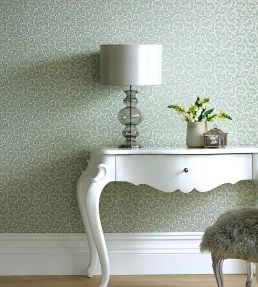 Brodsworth Wallpaper by 1838 Wallcoverings Seafoam Green