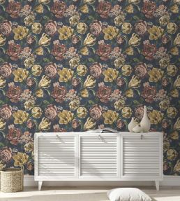Bronte Wallpaper by Arley House Finch Blue