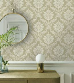 Broughton Wallpaper by 1838 Wallcoverings Gold Metallic