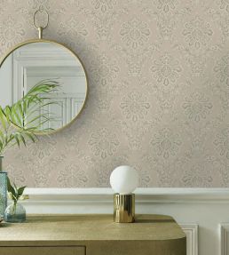 Broughton Wallpaper by 1838 Wallcoverings Taupe Natural