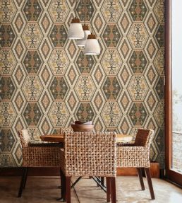 Buckland Wallpaper by Mulberry Home Red / Plum