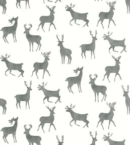 Bucks Wallpaper by Thibaut Basalt Black