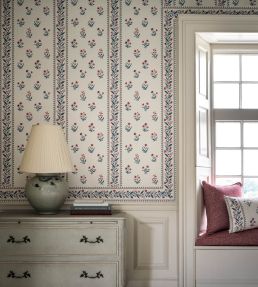 Bulet Fabric by Nina Campbell Red
