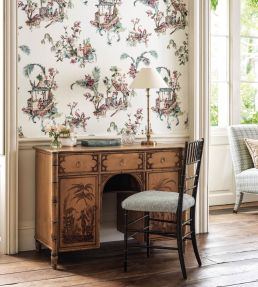 Bulet Fabric by Nina Campbell Red