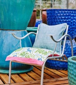 Bulu Performance Fabric by Christopher Farr Cloth Blue