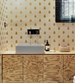 Bumble Bee Wallpaper by Farrow & Ball Light Grey
