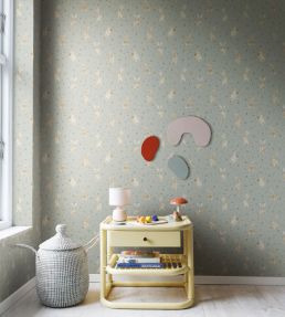 Bunny Field Wallpaper by Rebel Walls Pink