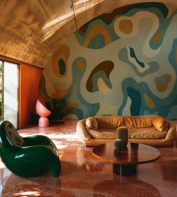 Burle Mural by Tres Tintas Indigo