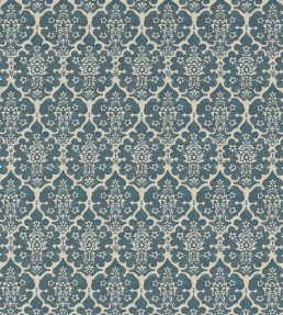 Burley Wallpaper by Schumacher Peacock Blue