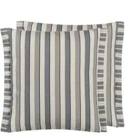 Burlington Stripe Cushion 43 x 43cm by Designers Guild Charcoal