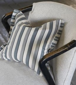 Burlington Stripe Cushion 43 x 43cm by Designers Guild Charcoal