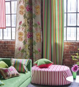 Burlington Stripe Fabric by Designers Guild Fuchsia