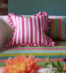 Burlington Stripe Cushion 43 x 43cm by Designers Guild Fuchsia