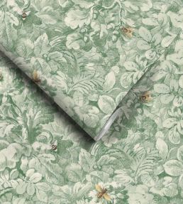 Busy Bee Wallpaper by Woodchip & Magnolia Moss Green