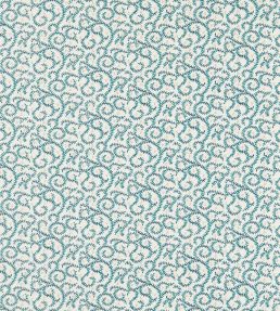 Buta Embroidery Fabric by Clarke & Clarke Teal