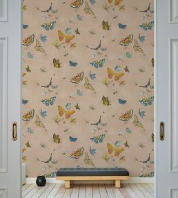 Butterflies Wallpaper by Josephine Munsey Plaster Pink