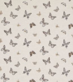 Butterfly Embroidery Fabric by Sanderson Charcoal/Walnut