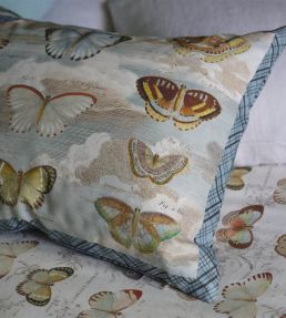 Butterfly Studies Cushion 60 x 45cm by Designers Guild Parchment