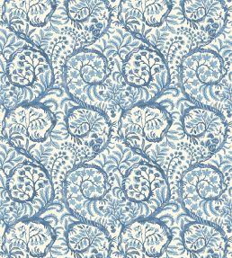 Butterow Wallpaper by Josephine Munsey Bright Blue and White