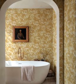 Byzantine Damask Wallpaper by Coordonne Mustard