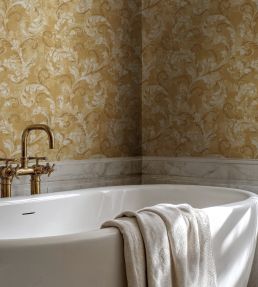 Byzantine Damask Wallpaper by Coordonne Mustard