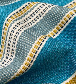 Cabana Stripe in Dixster Fabric by Liberty Aqua