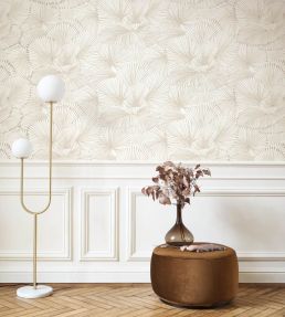 Cabaret Wallpaper by Casadeco Blanc Neige